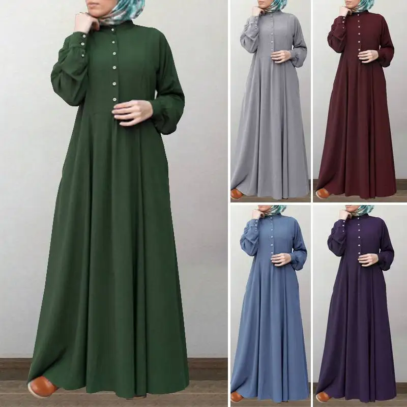 Islamo Europos Suknelė Vientisa Spalva Suvynioti Skraiste Dubajus Turkų Musulmonų Suknelė Ponios Suknelė Plius Dydis Turkijos Suknelės Mujer 1