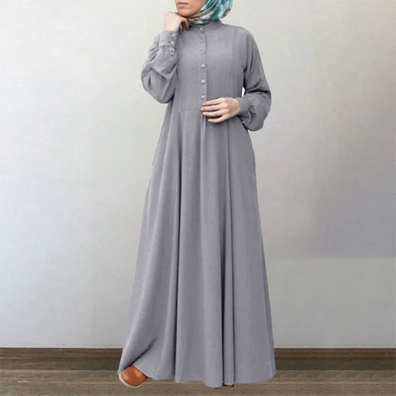 Islamo Europos Suknelė Vientisa Spalva Suvynioti Skraiste Dubajus Turkų Musulmonų Suknelė Ponios Suknelė Plius Dydis Turkijos Suknelės Mujer 3