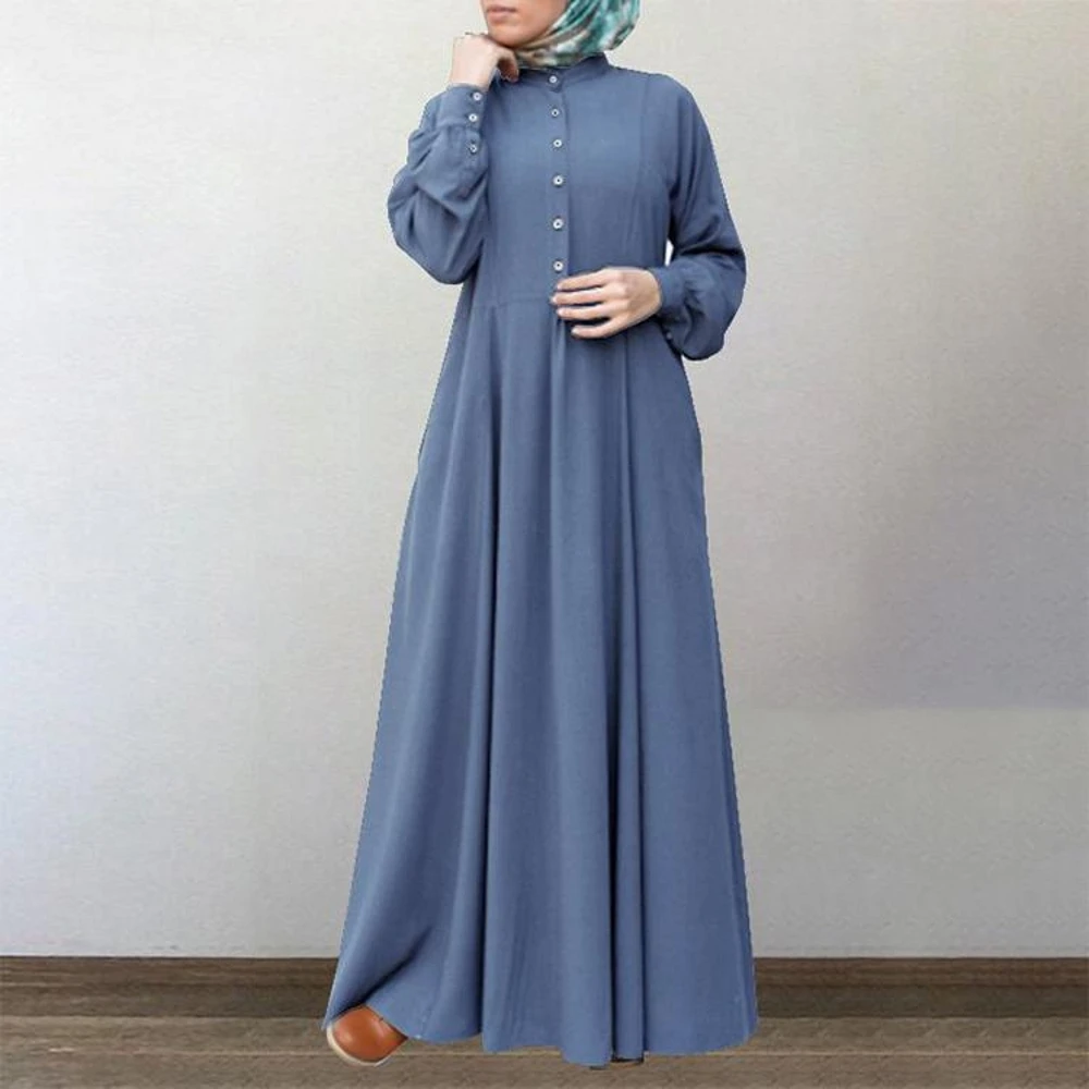 Islamo Europos Suknelė Vientisa Spalva Suvynioti Skraiste Dubajus Turkų Musulmonų Suknelė Ponios Suknelė Plius Dydis Turkijos Suknelės Mujer 4