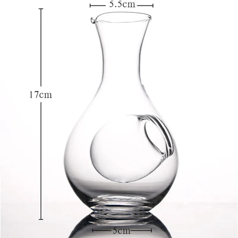 Kūrybos Japonų Stiliaus Stiklinis Vyno Butelis Nykščio Skylę Sake Stiklo Ąsotis Ledo Žiurkėno Lizdą Šaldymo Kambario Vyno Šakutės Decanter Rinkinys 2