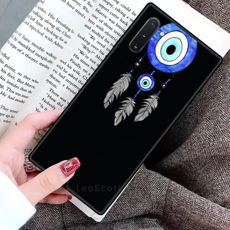 Evil Eye Iliustracijos, Telefono dėklas, Skirtas Samsung Galaxy S8 S9 S10 Plius S10E Pastaba 3 4 5 6 7 8 9 10 Pro Lite dangtis 0