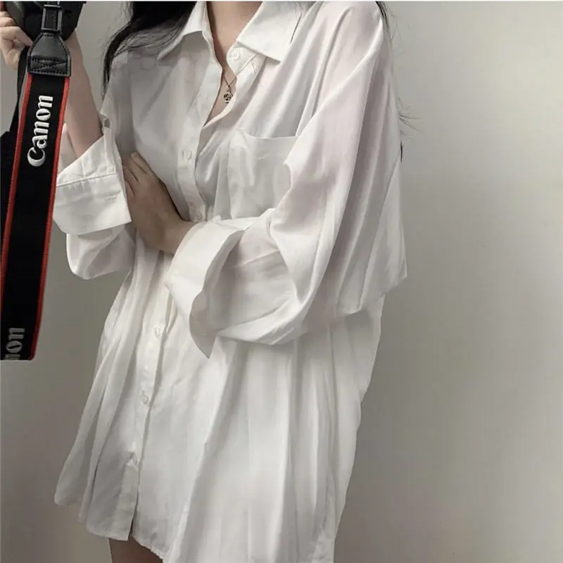 Sexy Marškinėliai Moterims Vieną Krūtinėmis Plonas, Paprastas Negabaritinių Korėjos Stiliaus Prabangus Laisvalaikio Mada Prarasti Moterų Ilgomis Rankovėmis Kietas Palaidinukės 2