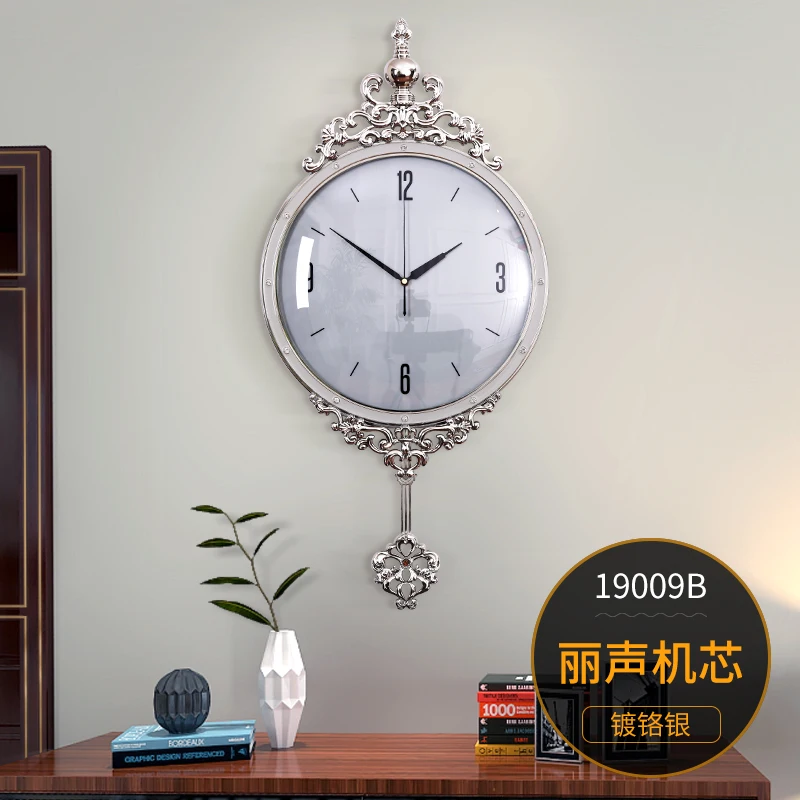 Modernus Sieninis Laikrodis Prabanga Švytuoklės Aukso Kūrybos Stilingas Sieniniai Laikrodžiai, Šviesos, Prabanga ir Vėjo Relogio Parede Namų Puošybai AA60ZB 1