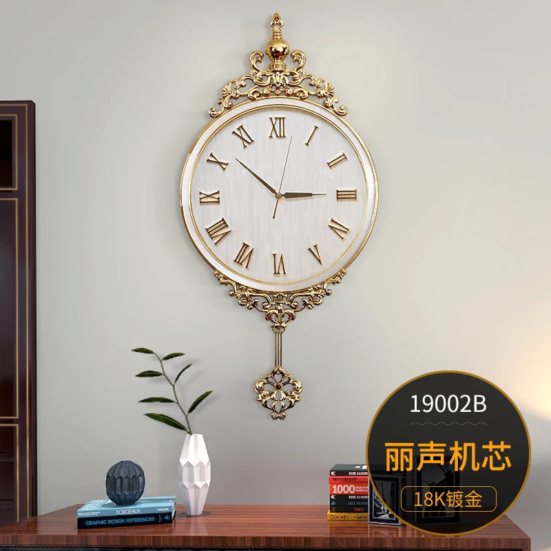 Modernus Sieninis Laikrodis Prabanga Švytuoklės Aukso Kūrybos Stilingas Sieniniai Laikrodžiai, Šviesos, Prabanga ir Vėjo Relogio Parede Namų Puošybai AA60ZB 3