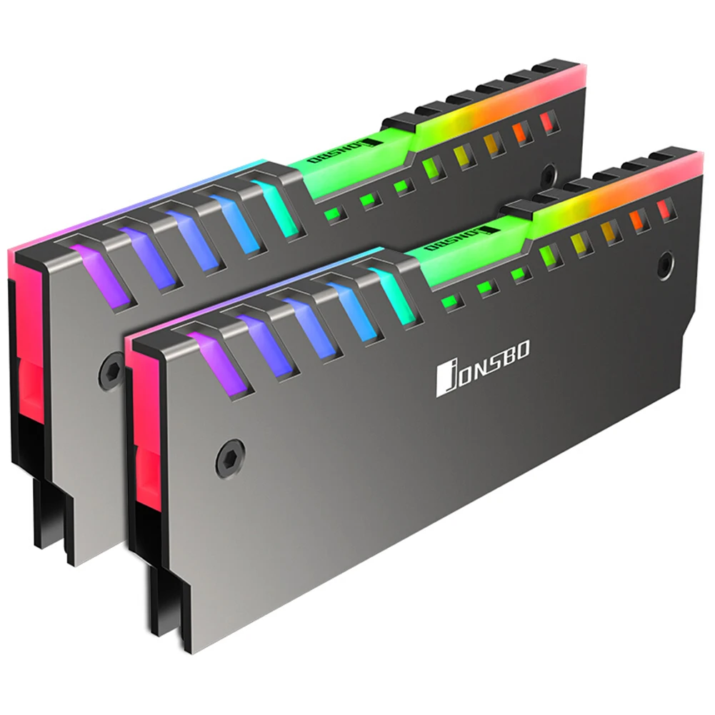 3Pin Atminties Vėsinimo Liemenė Darbalaukio RAM Šilumos Kriaukle RGB Spalvų Kaitos Jonsbo NC-2 2x Namų Kompiuterio Saugumą Dalys 1