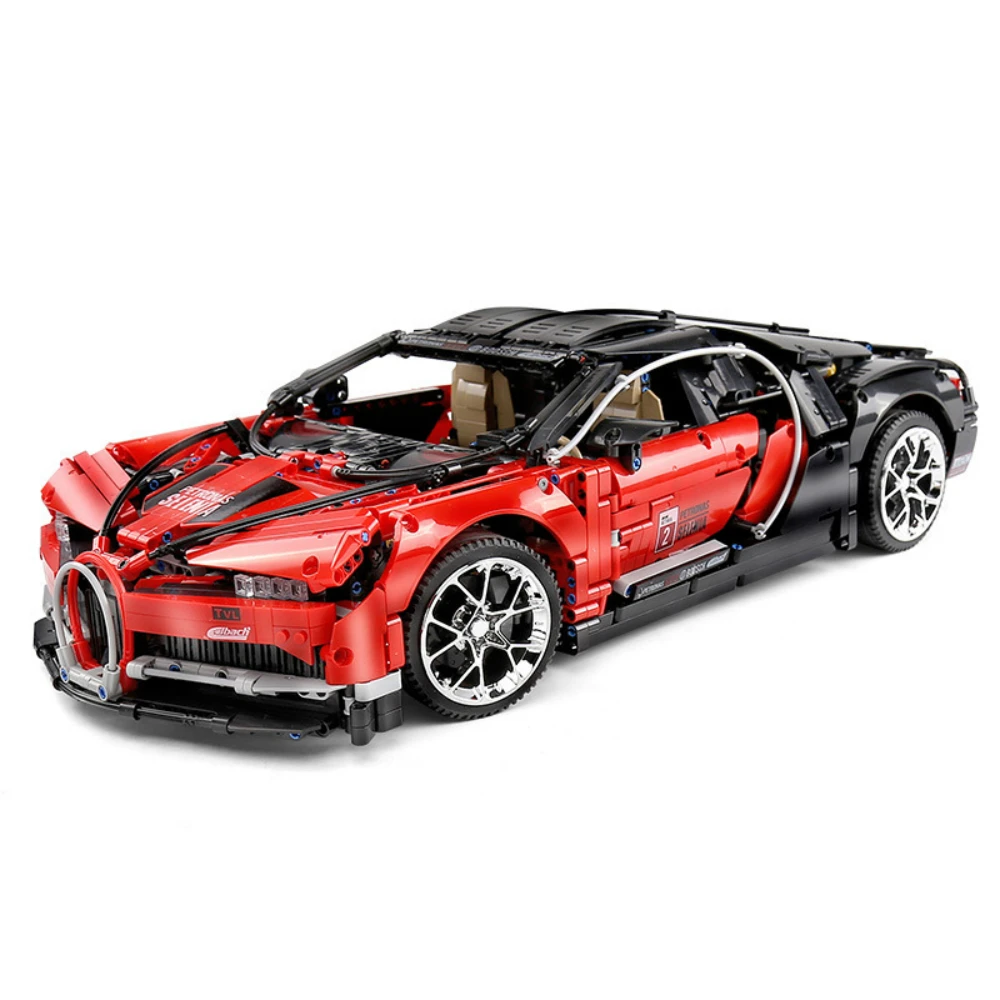 Ekspertų Kūrėjas High-tech Serijos Miestas Lin 008 Bugattied RSR Super lenktyninis Automobilis, VISUREIGIS Pastato Blokus, Plytas Ss Modelis Modulinės Žaislas 2
