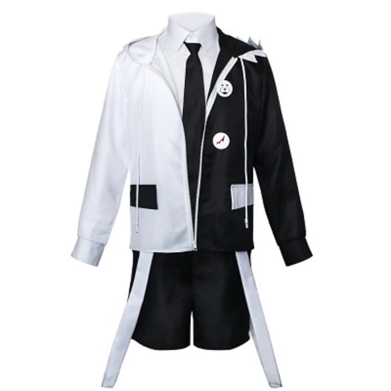 Cosplay Aukštos Kokybės Anime Danganronpa V3: Žuvo Harmonijos Monokuma Unisex Cosplay Kostiumai, paltai+marškinėliai+kaklaraištis+sijonas(arba kelnės)+kojinės 5