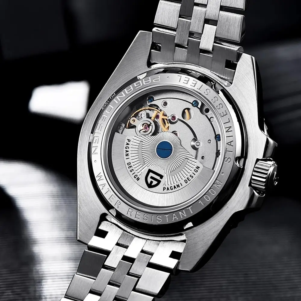 PAGANI PROJEKTO Viršuje Prekės ženklo Vyrai Mechaninė Laikrodžius Luxurys Keramikos Bezel GMT Laikrodžiai Automatinė 100m Vandeniui Žiūrėti Vyrams 1