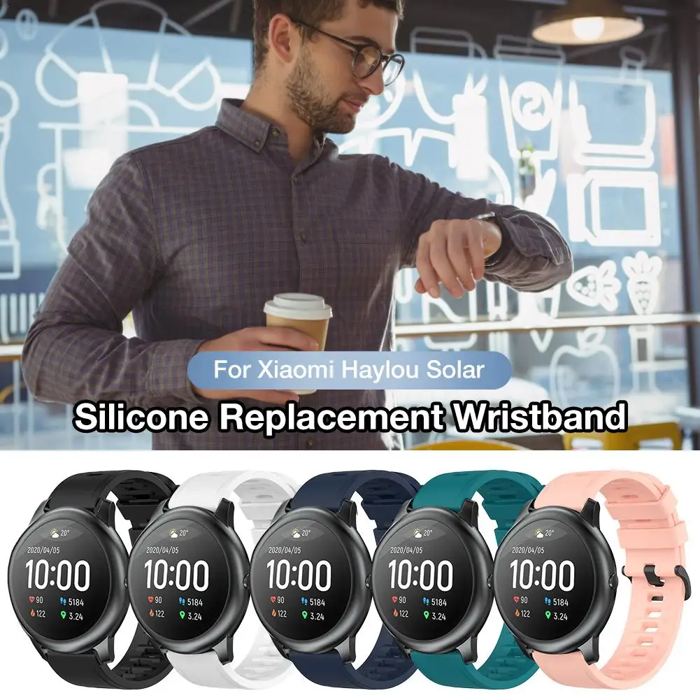 Sporto Silikono Riešo Dirželis Xiaomi Haylou Saulės Smart Watch Band correa Keičiamų priedų Watchband Apyrankę Diržas 3