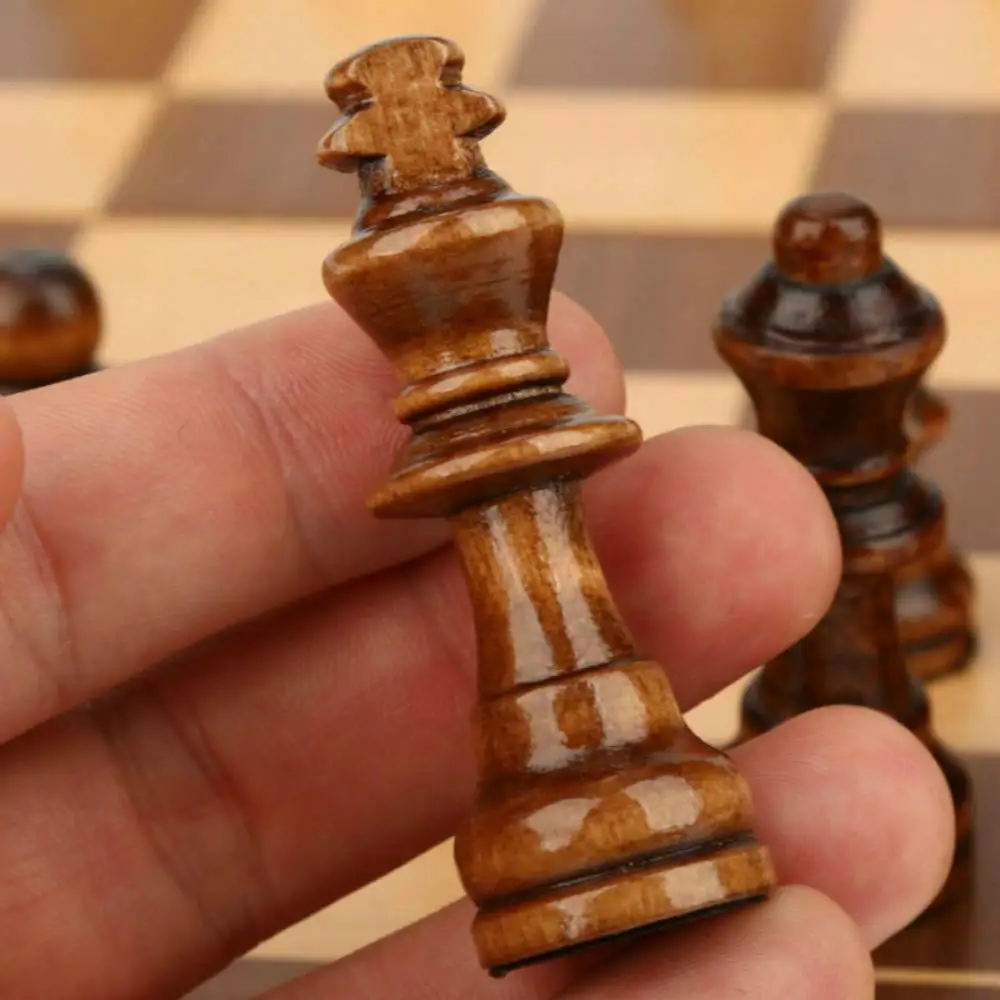 Magnetinės Medinės Sulankstomos Šachmatų Žaidimo Rinkinys Su Veltiniai Valdybos Vidaus Saugojimo Suaugusiems, Vaikams, Pradedantiesiems Didelių Šachmatų Lenta 39cm*39cm 5
