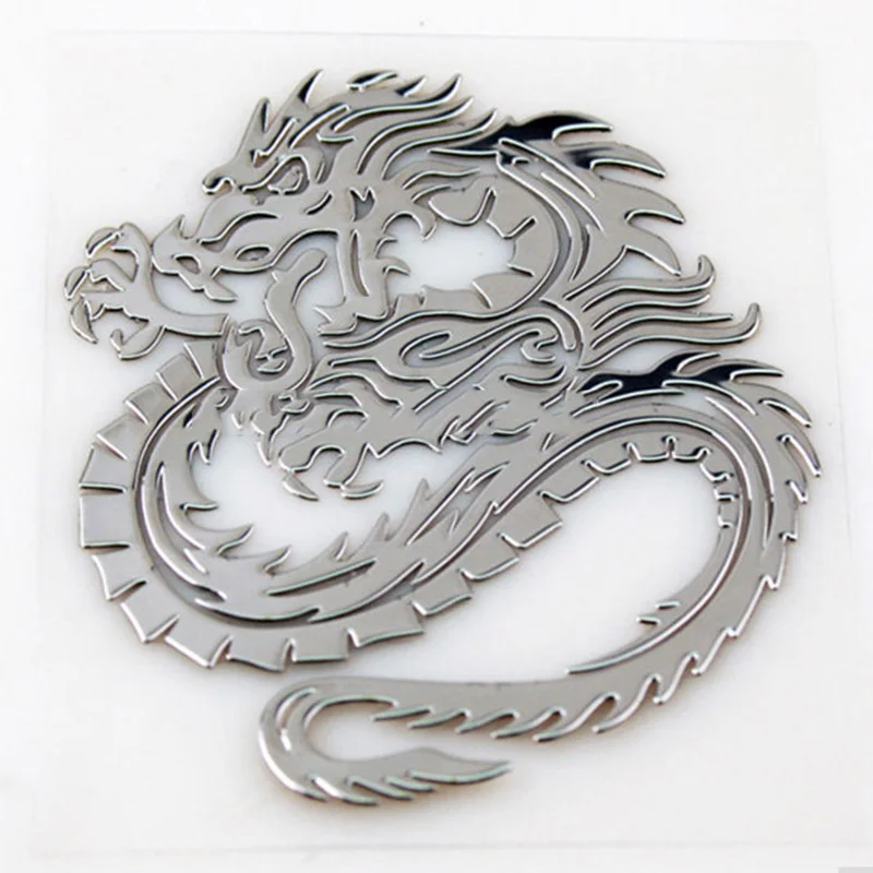 3D Dragon Lipdukas Automobilio bagažo skyriaus Nikelio Lydinio Ženklelis Emblema Dragon Lipdukas Priedai, Klijai Automobilių Stilius Ženklelio Lipdukai 2