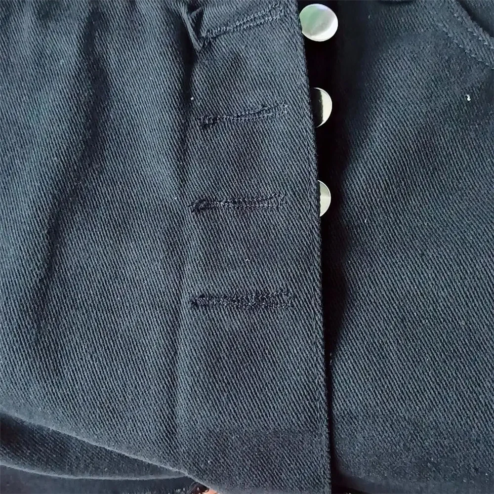 Single -Breasted Pakraštyje Mygtuką, Juodos Spalvos Džinsinis Culottes Vasaros Korėjos Mados Moterų Šortai, Sijonas 2021 Harajuku Streetwear Jean Trumpas 0