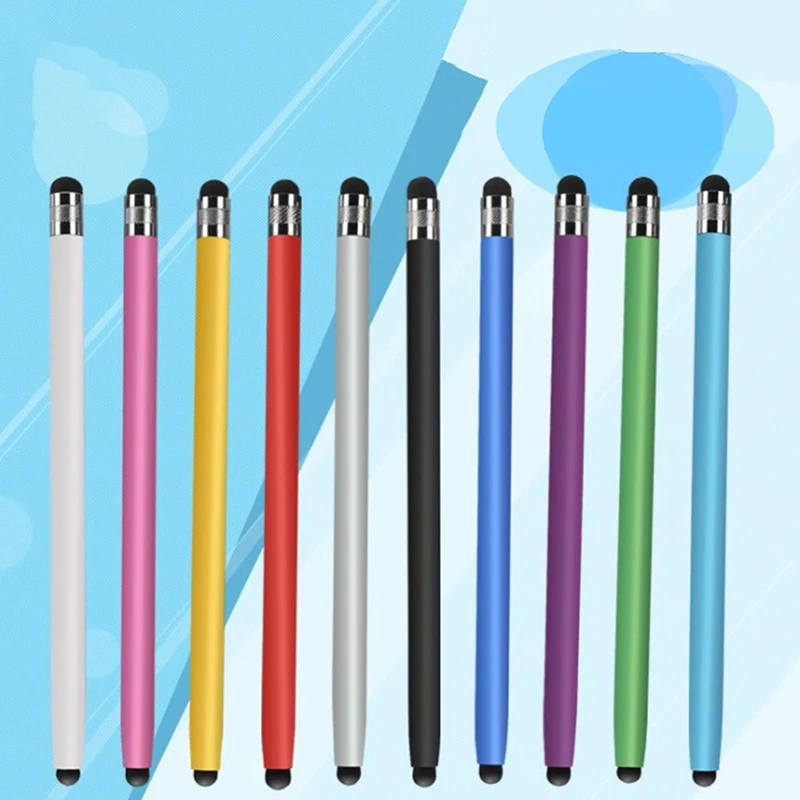 1 Gabalas Dual-patarimas Capacitive Pen Mobiliojo Telefono Stylus Gumos Patarimas Touch