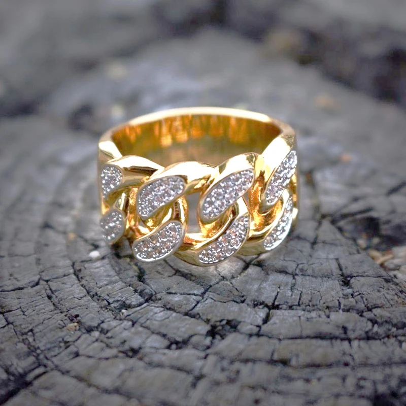 Madinga Pintas Bohemijos Krištolas Inkrustacijos Žiedas Vyrų Mados Žiedas Metalų, paauksuotų Kristalų Inkrustacijos Žiedas Aksesuarai, Šaliai, Papuošalai 0
