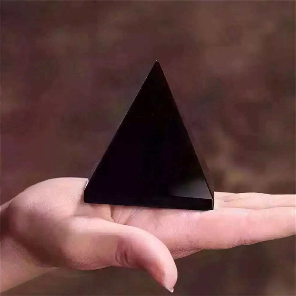 Grynas Obsidianas Piramidės Gamtos Triangled Krištolo Akmens Obsidianas Piramidės Papuošalai Kambarį Apdaila Atostogų Dovanų 3