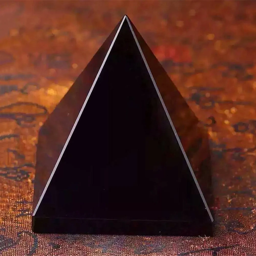Grynas Obsidianas Piramidės Gamtos Triangled Krištolo Akmens Obsidianas Piramidės Papuošalai Kambarį Apdaila Atostogų Dovanų 4
