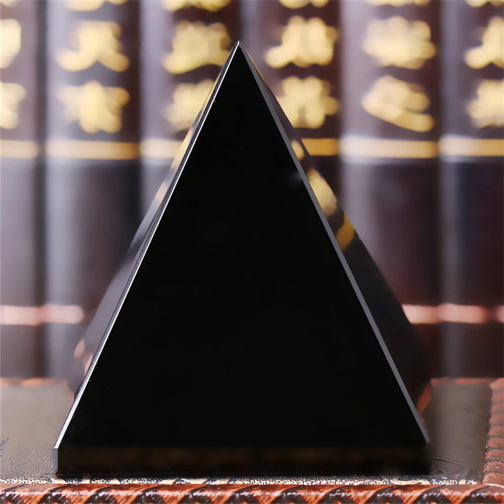 Grynas Obsidianas Piramidės Gamtos Triangled Krištolo Akmens Obsidianas Piramidės Papuošalai Kambarį Apdaila Atostogų Dovanų 5