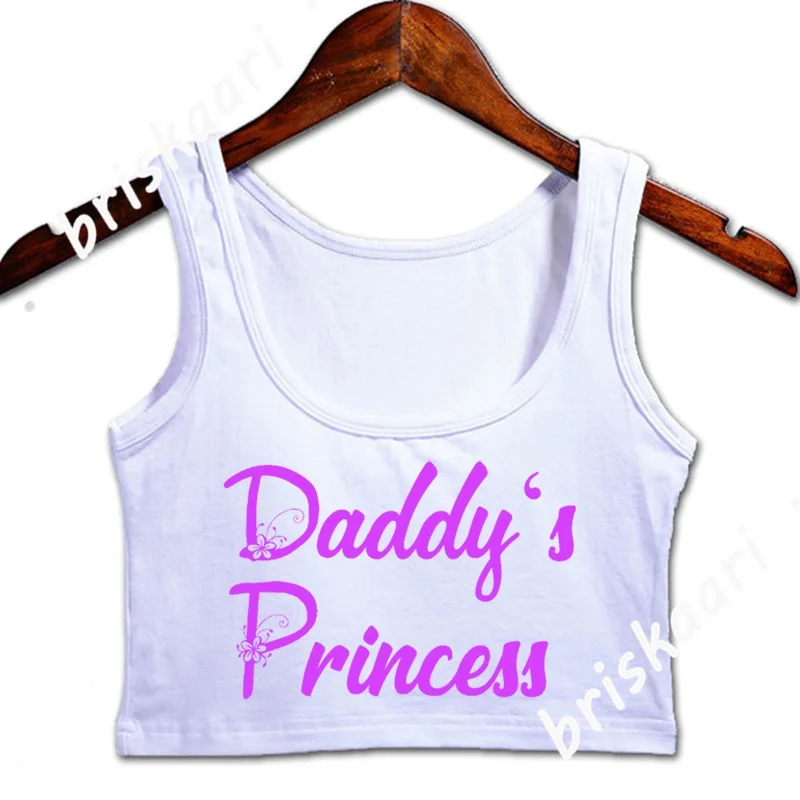Daddy ' s Princess Ddlg Tėtis Mergaitę Ageplay Pasėlių Top Merginos Spausdinimo Vasaros Stiliaus S-4xl Pasėlių Viršuje, Laisvalaikio Dovana Liemenė 0