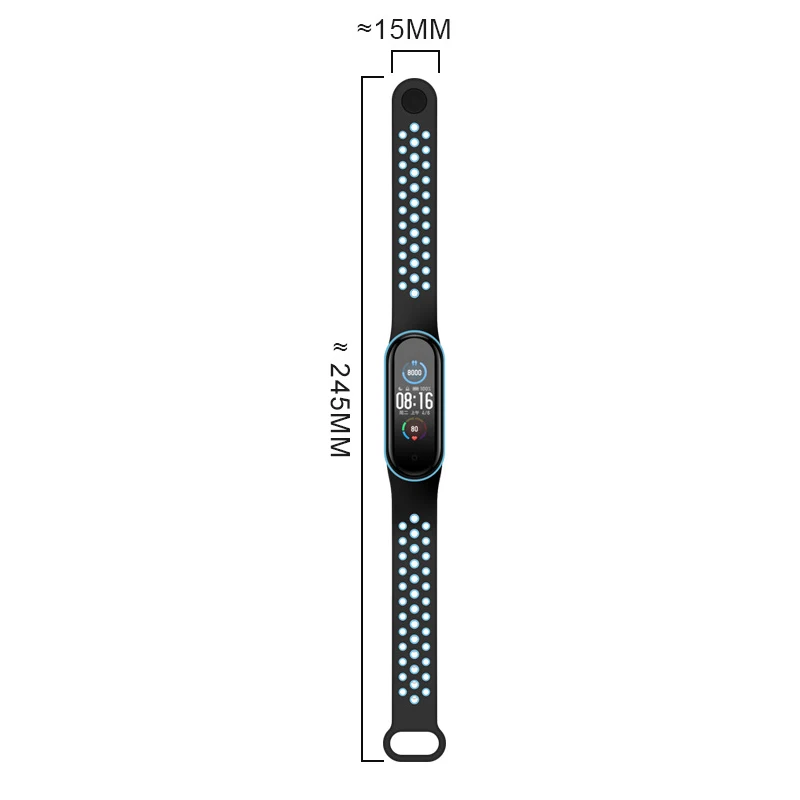 Apyrankė Xiaomi Mi Juosta 5 6 smart watchband už miband 5/4 Kvėpuojantis Riešo diržas Silikono correa mi juosta 4 3 Dirželiai 0