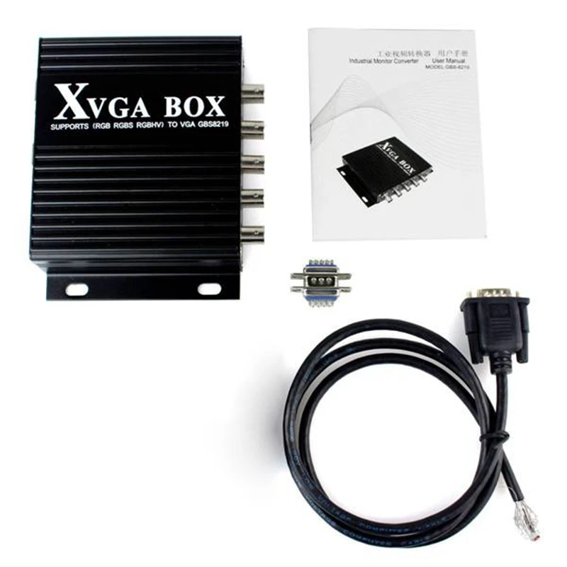 Vaizdo Keitiklis GBS-8219 XVGA Lauke CGA/EGA/RGB/RGBS/RGBHV/VGA Pakeisti Senus Pramonės CRT Monitoriai ES Plug 1