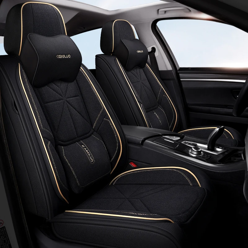 Visiška linų pluošto automobilių sėdynės padengti automobilių sėdynės apima Volvo s60 automobilių v40 v60 s80 s90 v90 xc70 xc40 xc60 xc90 cars2011 2