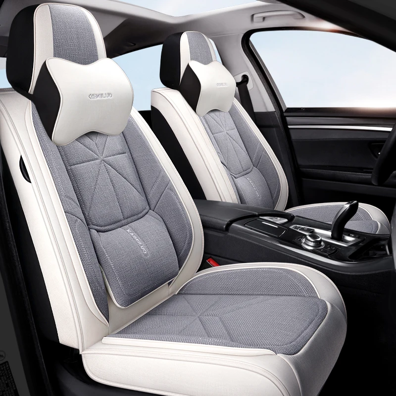 Visiška linų pluošto automobilių sėdynės padengti automobilių sėdynės apima Volvo s60 automobilių v40 v60 s80 s90 v90 xc70 xc40 xc60 xc90 cars2011 3