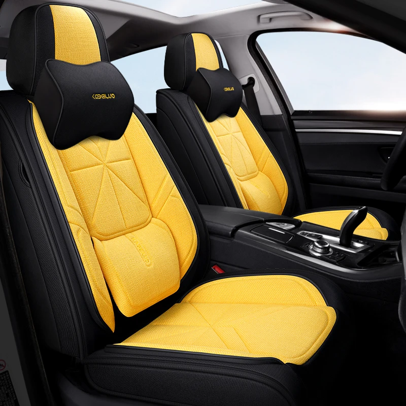 Visiška linų pluošto automobilių sėdynės padengti automobilių sėdynės apima Volvo s60 automobilių v40 v60 s80 s90 v90 xc70 xc40 xc60 xc90 cars2011 5