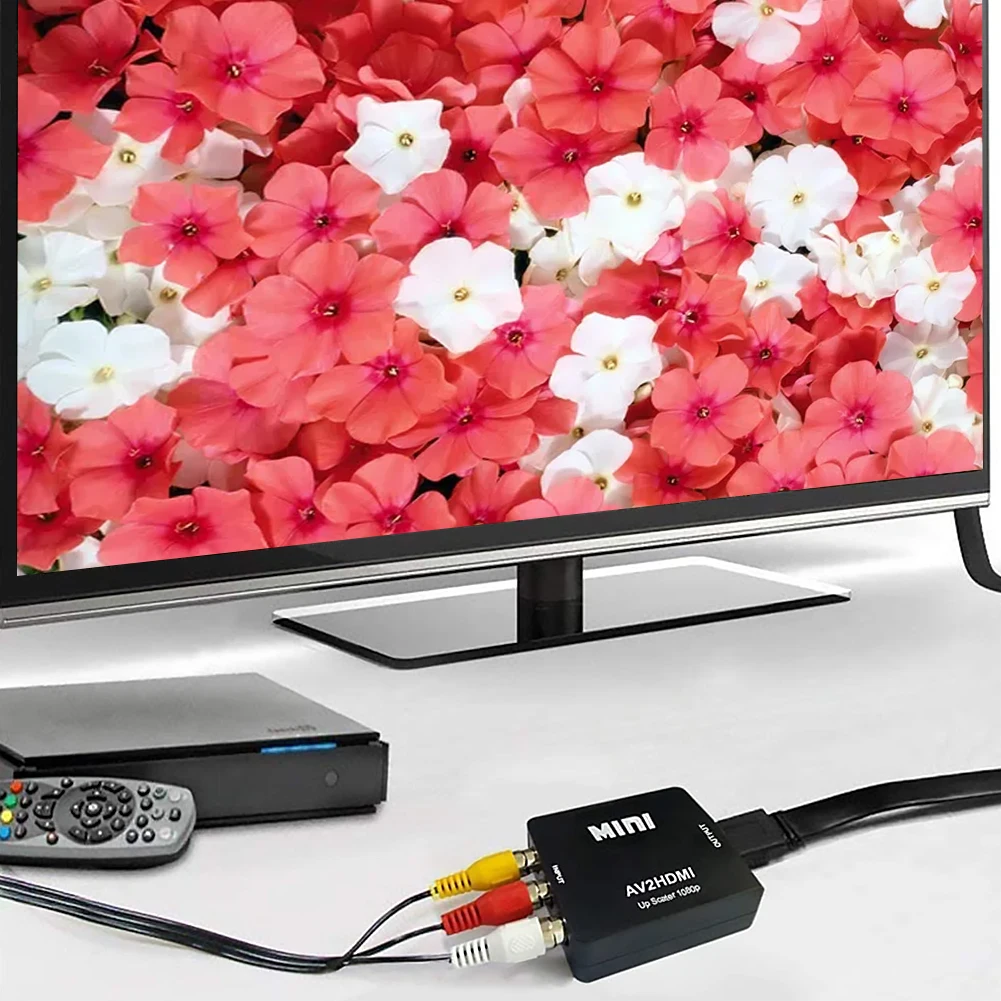 HD 1080P AV ir HDMI Suderinamus Konverteris Televizijos Žaisti AV2 HDMI suderinamus Adapteris, Skirtas PS3, PS4 DVD Xbox Projektorius 4