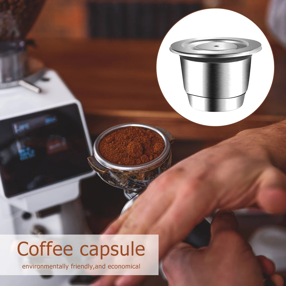 Dropship Daugkartinio naudojimo Kavos Kapsulių Nespresso Mašinos Refilable Maker Filtras Cafeteira Nespresso inissia Nerūdijančio Plieno 1
