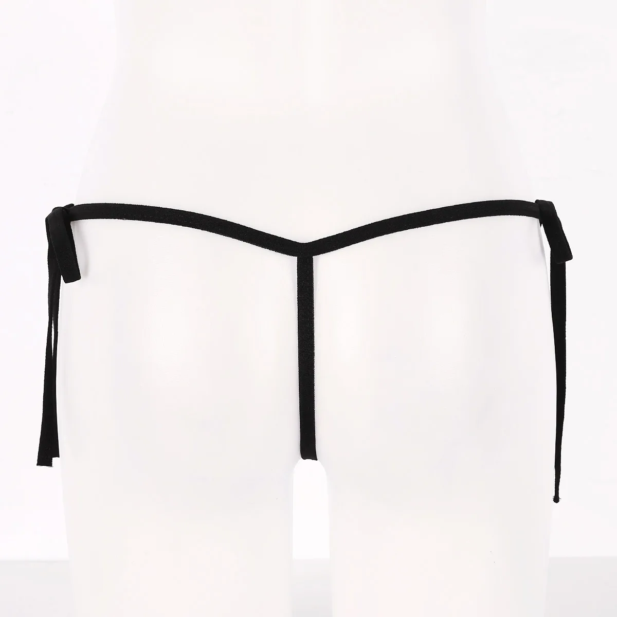 Moteriški Mini G-String Sexy Thong Bikini Trumpikės Blizga Metalo Apatinis Trikotažas Žemas Augimas Kaklaraištis-Pusė T-Atgal Erotinis Apatinis Trikotažas Thong Apatiniai 3