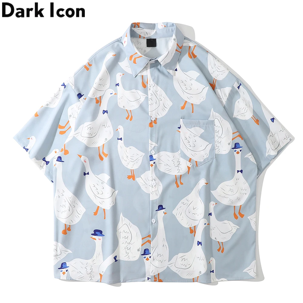 Tamsiai Piktogramą Visą Prined Negabaritinių vyriški Marškinėliai trumpomis Rankovėmis Vasarą Streetwear Marškinėliai Vyrams 1