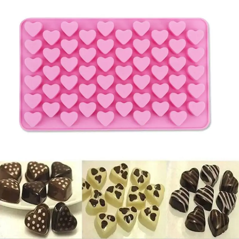 55 Skylių Non-stick Silikono Šokoladinis Pyragas Meilė Širdies Formos Pelėsių Bakeware Kepimo Želė Ledo Širdies Formos 5