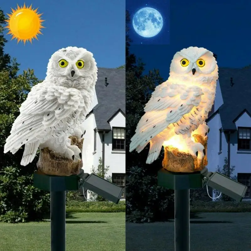 Saulės energija Varomas Sodo LED Žibintai Pelėda Gyvūnų Pixie Vejos Ornamentu Lempos Unikalus Kelias, Kiemas, Apdailos, Lauko Žibintai, Saulės Žibintai 0
