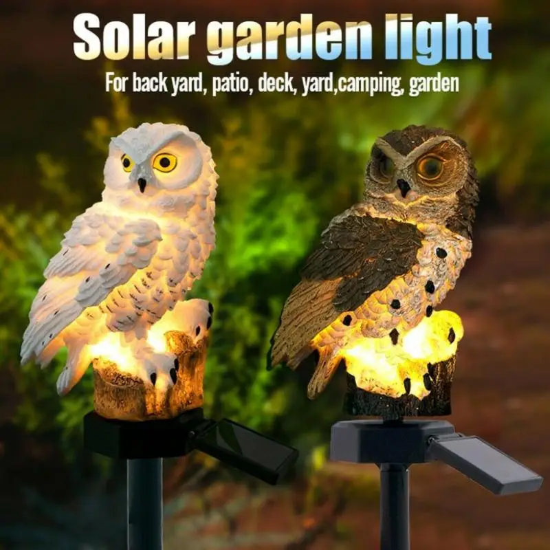 Saulės energija Varomas Sodo LED Žibintai Pelėda Gyvūnų Pixie Vejos Ornamentu Lempos Unikalus Kelias, Kiemas, Apdailos, Lauko Žibintai, Saulės Žibintai 3