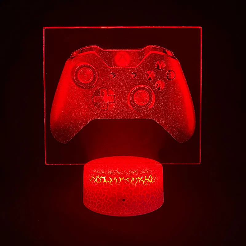 LED 3D Vaizdą Lempos Šviesos Gamepad Xbox Žadintuvas Bazės Miegamasis naktinė lempa už Draugu Gimtadienio Dovana 5