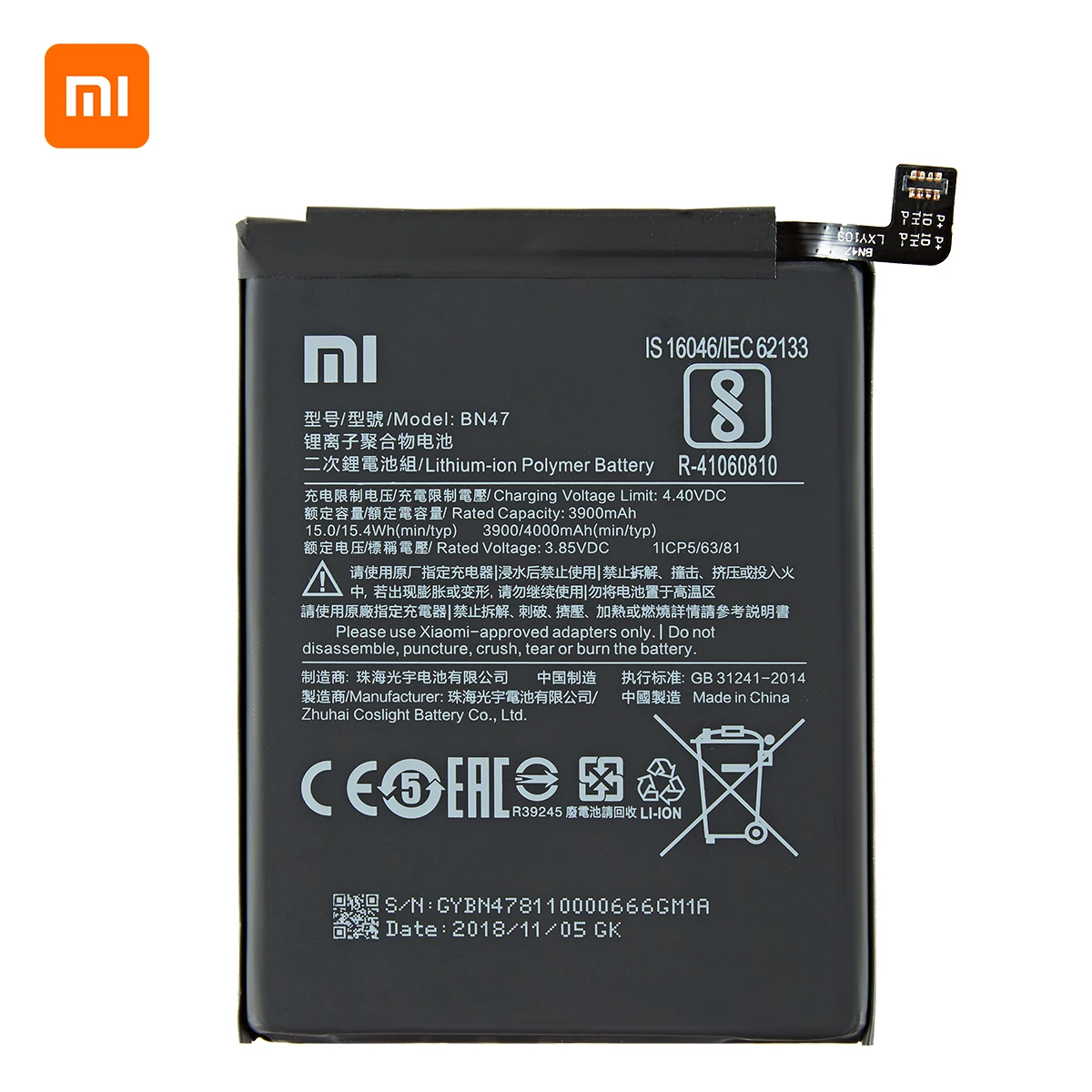 Xiao mi Originalus BN47 4000mAh Bateriją Xiaomi Mi A2 Lite/ Redmi 6 Pro BN47 Aukštos Kokybės Telefoną, Baterijos Pakeitimas 1
