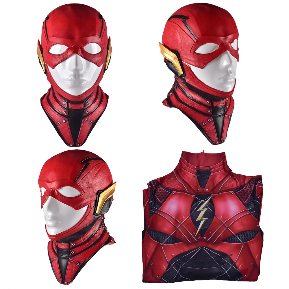Aukštos kokybės Suaugę Vaikai 2021 Superhero Flash Cosplay Kostiumų Barry Allen Zentai Helovinas Bodysuit Kostiumas Jumpsuits 1