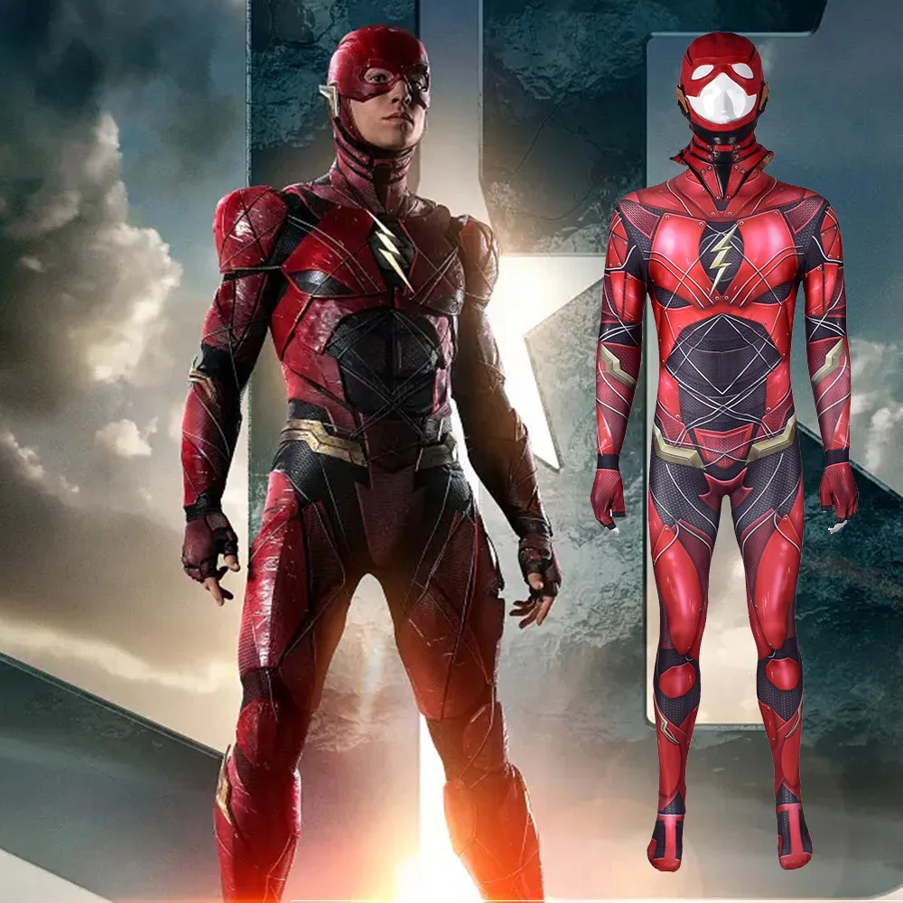 Aukštos kokybės Suaugę Vaikai 2021 Superhero Flash Cosplay Kostiumų Barry Allen Zentai Helovinas Bodysuit Kostiumas Jumpsuits 2