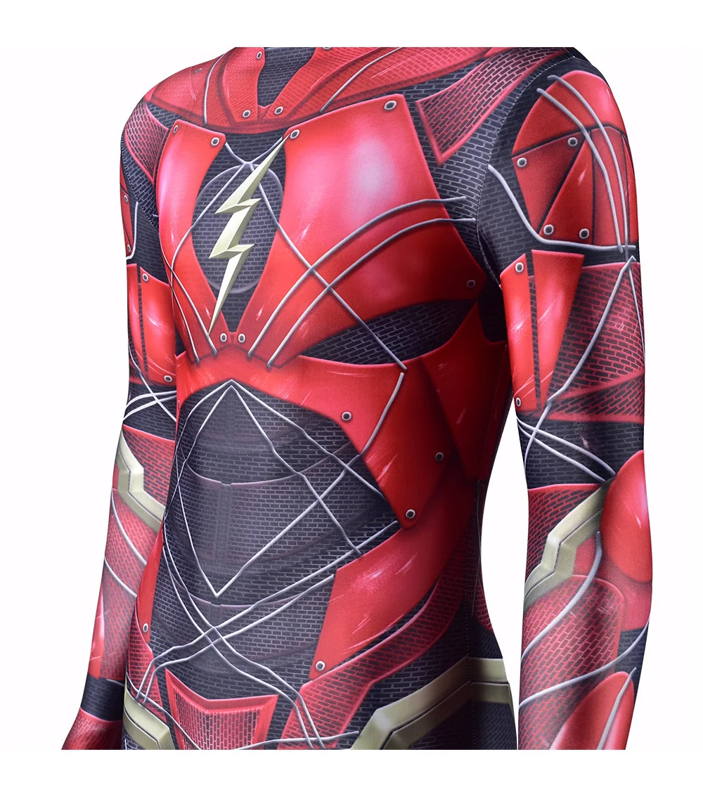 Aukštos kokybės Suaugę Vaikai 2021 Superhero Flash Cosplay Kostiumų Barry Allen Zentai Helovinas Bodysuit Kostiumas Jumpsuits 3