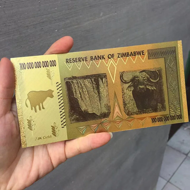 Zimbabvės Juodojo Aukso Lapas 100 milijardų minėjimas taško Dolerio banknotų, Namų Dekoracijas, praktinių ir karšto pardavimo 2