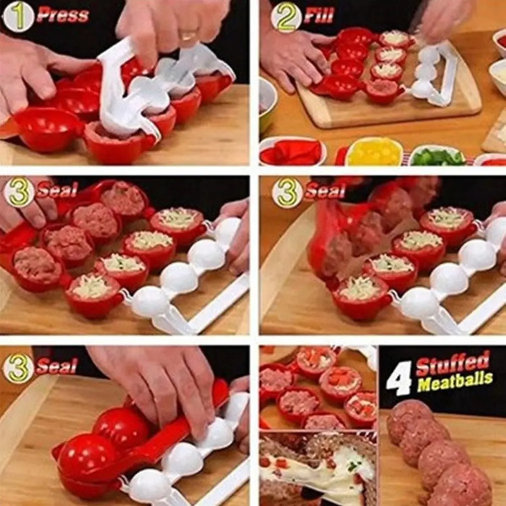 Kūrybos Ypatingą Namų Virtuvės Reikmenys Plastikiniai Meatball Maker Žuvų Mėsos kukuliai Pelėsis 