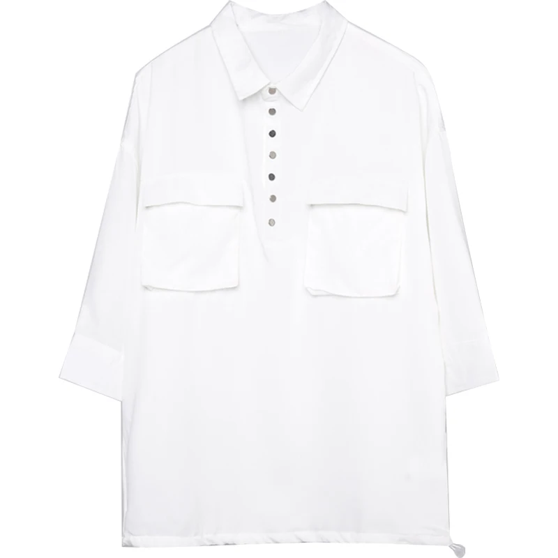 Japonų meno marškinėliai jaunimo paprasta INS striukė vyrams korėjos versija prarasti gražus baltas half-sleeve shirt tendencija 3