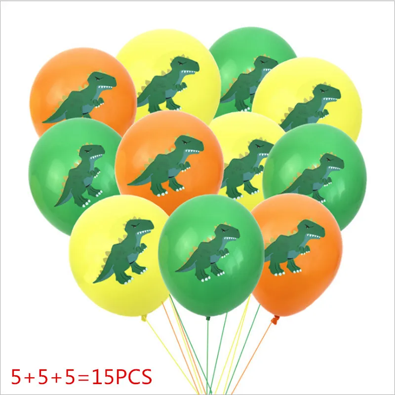 12-Colių Dinozaurų Žalios Spalvos Blizgučiais Popieriaus Iškarpos Balionas Nustatyti Tema Gimtadienio Dekoracijos 3