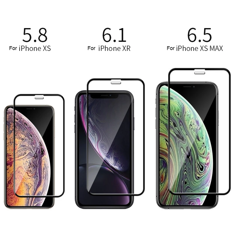 5VNT Visiškai Padengti Grūdinto Stiklo iPhone 12 X Xr Xs 7 8 6 6s Plus 11 Pro Max SE 2020 Screen Protector 1