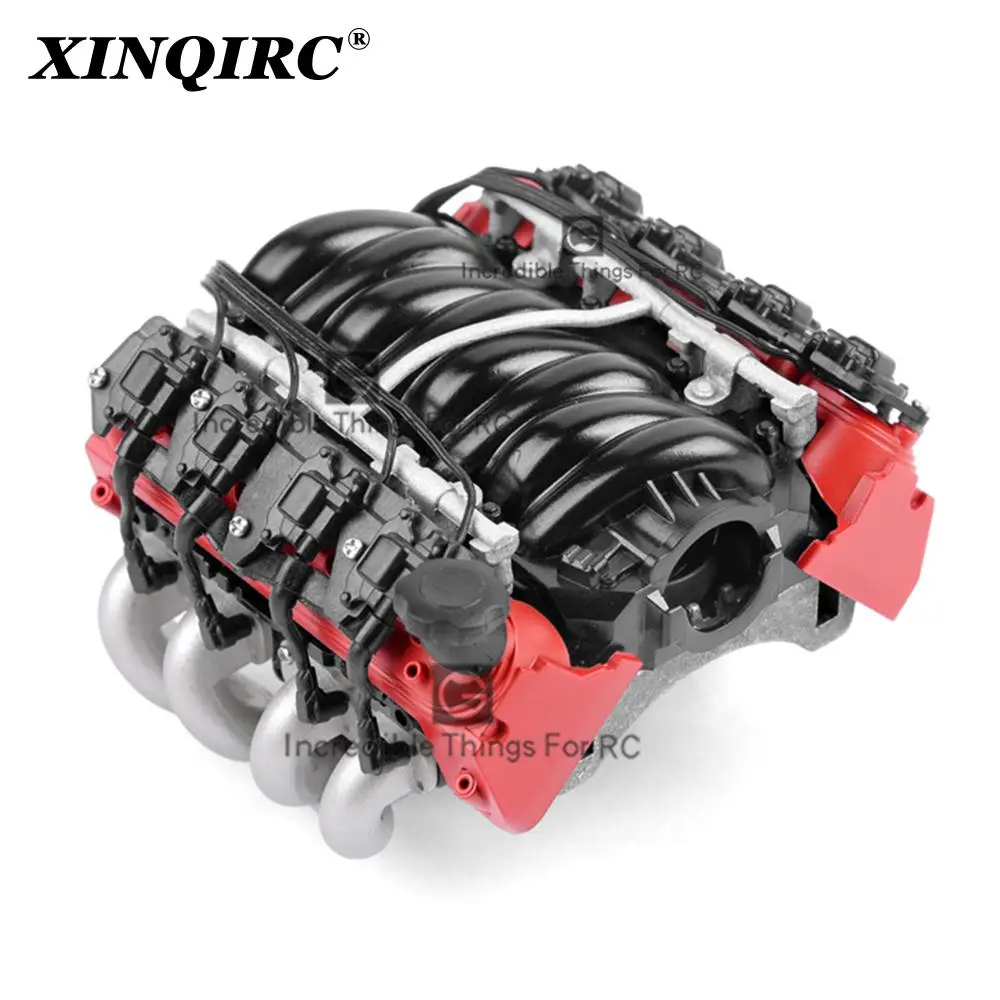 RC Automobilių LS7 V8 Imituoti Variklio Variklio Aušinimo Ventiliatoriai Radiatoriaus Komplektas 1/10 RC Vikšriniai TRAXXAS TRX4 TRX6 CENTRINIS SCX10 90046 VS4 3