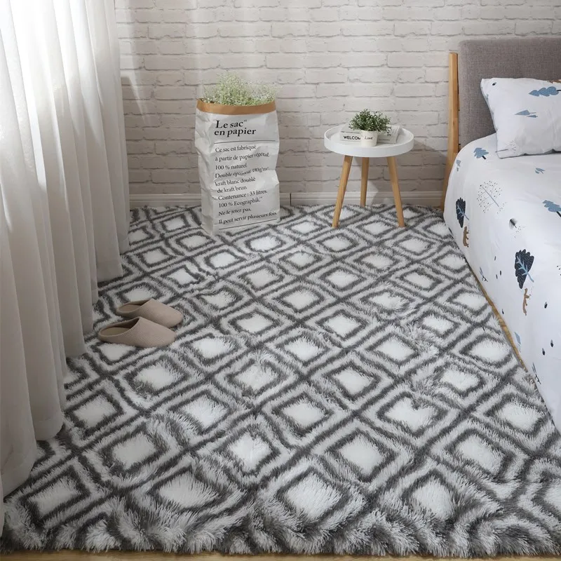 Šiaurės ins kambarį kilimas naktiniai pliušinis grindų kilimėlis tatamio stačiakampio formos nuskaitymo kilimas sutirštės didelio tankio akytojo kilimas 2