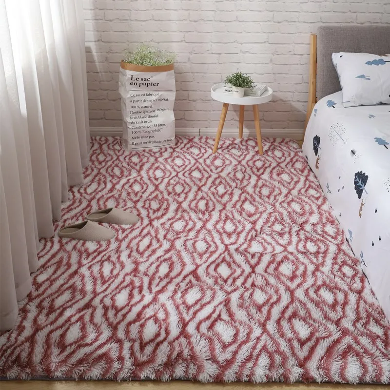 Šiaurės ins kambarį kilimas naktiniai pliušinis grindų kilimėlis tatamio stačiakampio formos nuskaitymo kilimas sutirštės didelio tankio akytojo kilimas 4