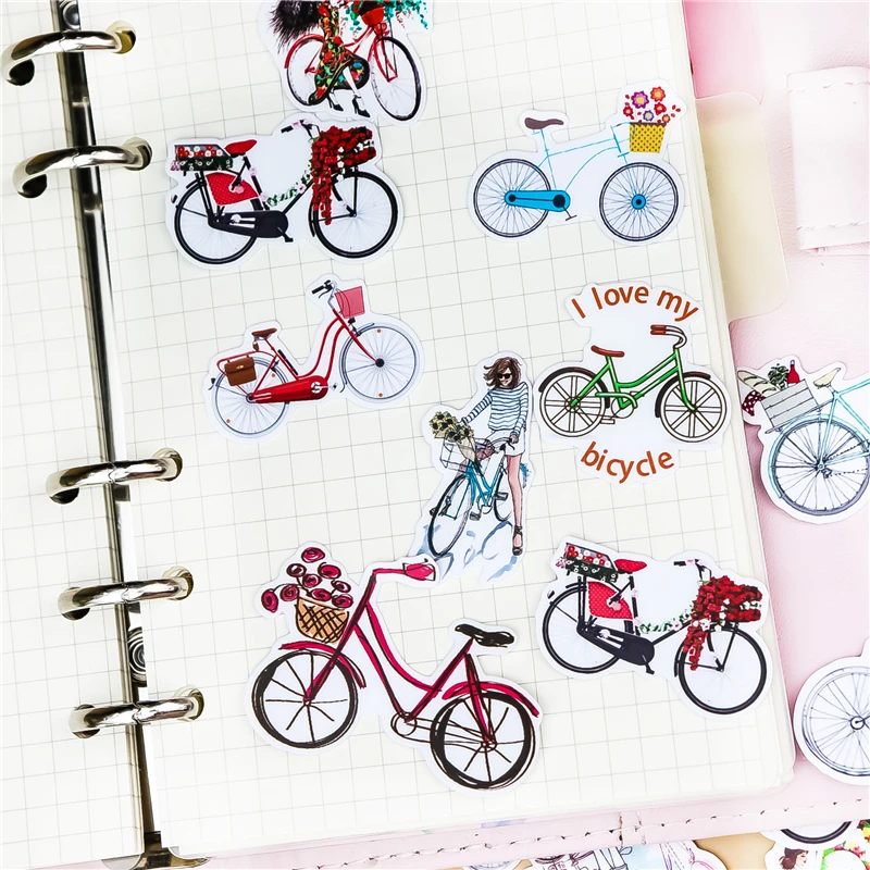 38pcs Vertus Piešimo dviračių sticekrs akvarelė lipdukas Dienoraščio Sąsiuvinis Planuotojas / Handbook 