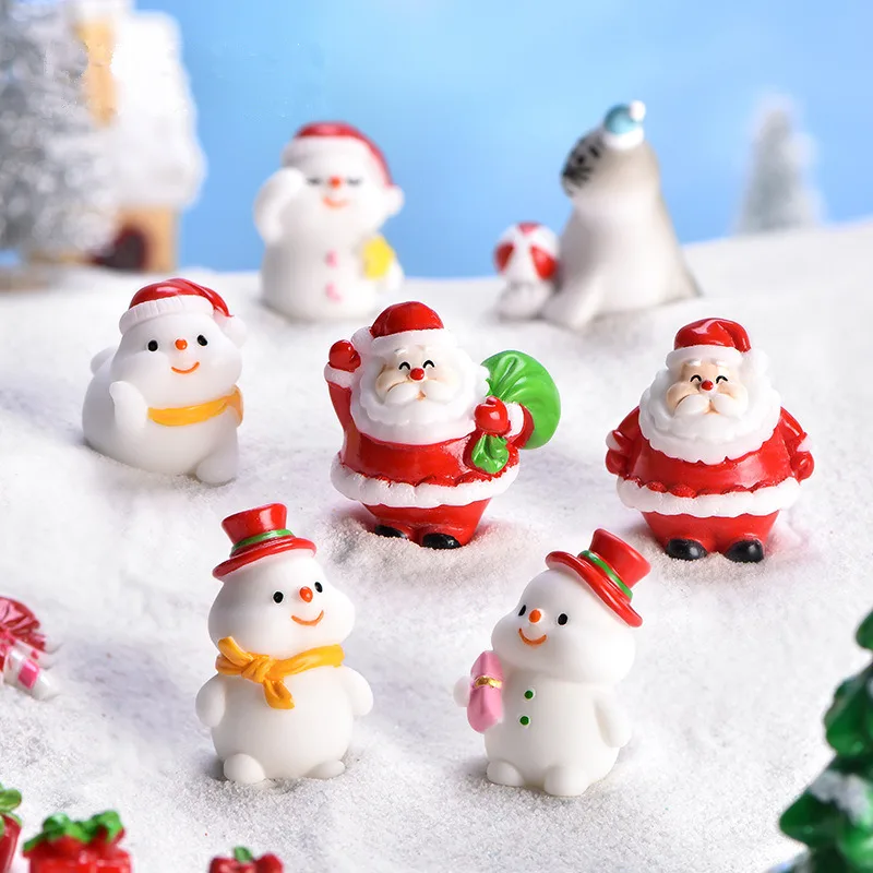 Sniego Micro Kraštovaizdžio Papuošalai Kalėdų Dekoracija Namuose Vaikai Kambario Dekoro Sniego Santa Jūrų Liūtas Kalėdų Dekoracijas 2021 4