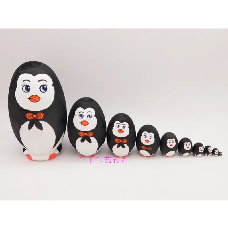 Lizdus, Medinės Lėlės, Žaislai Pingvinas Modelio rusijos Matryoshka Lėlės 